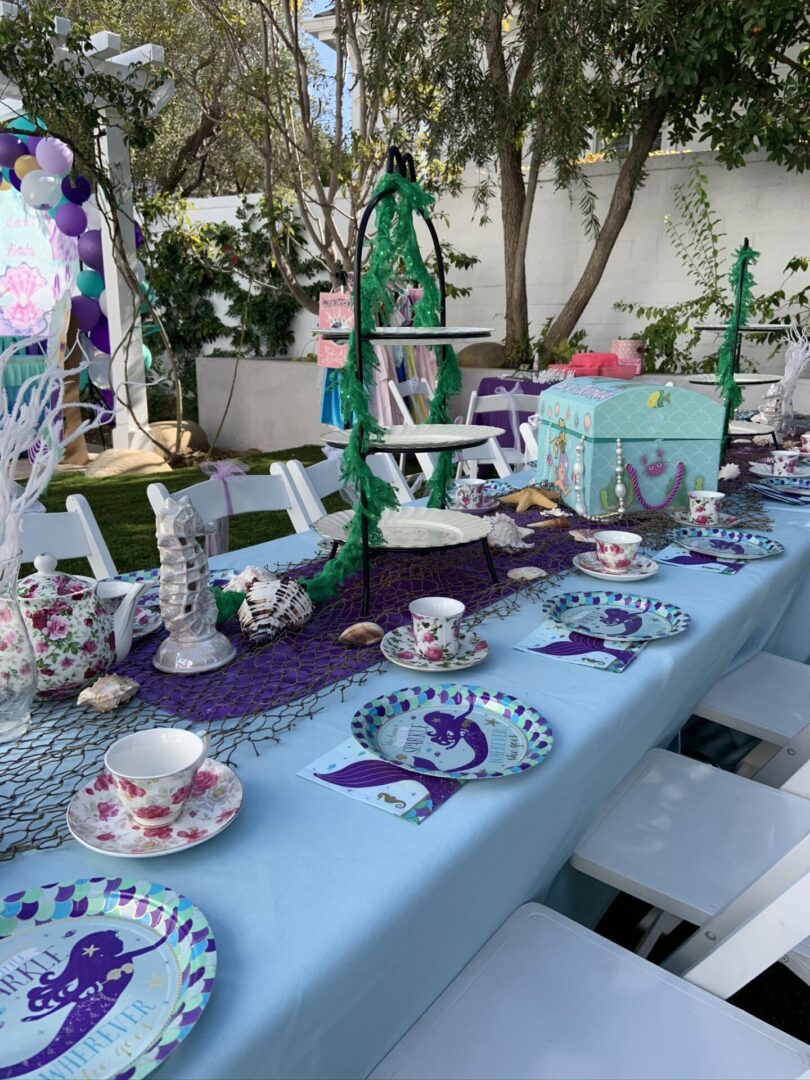 Children's tea party setup in Calabasas